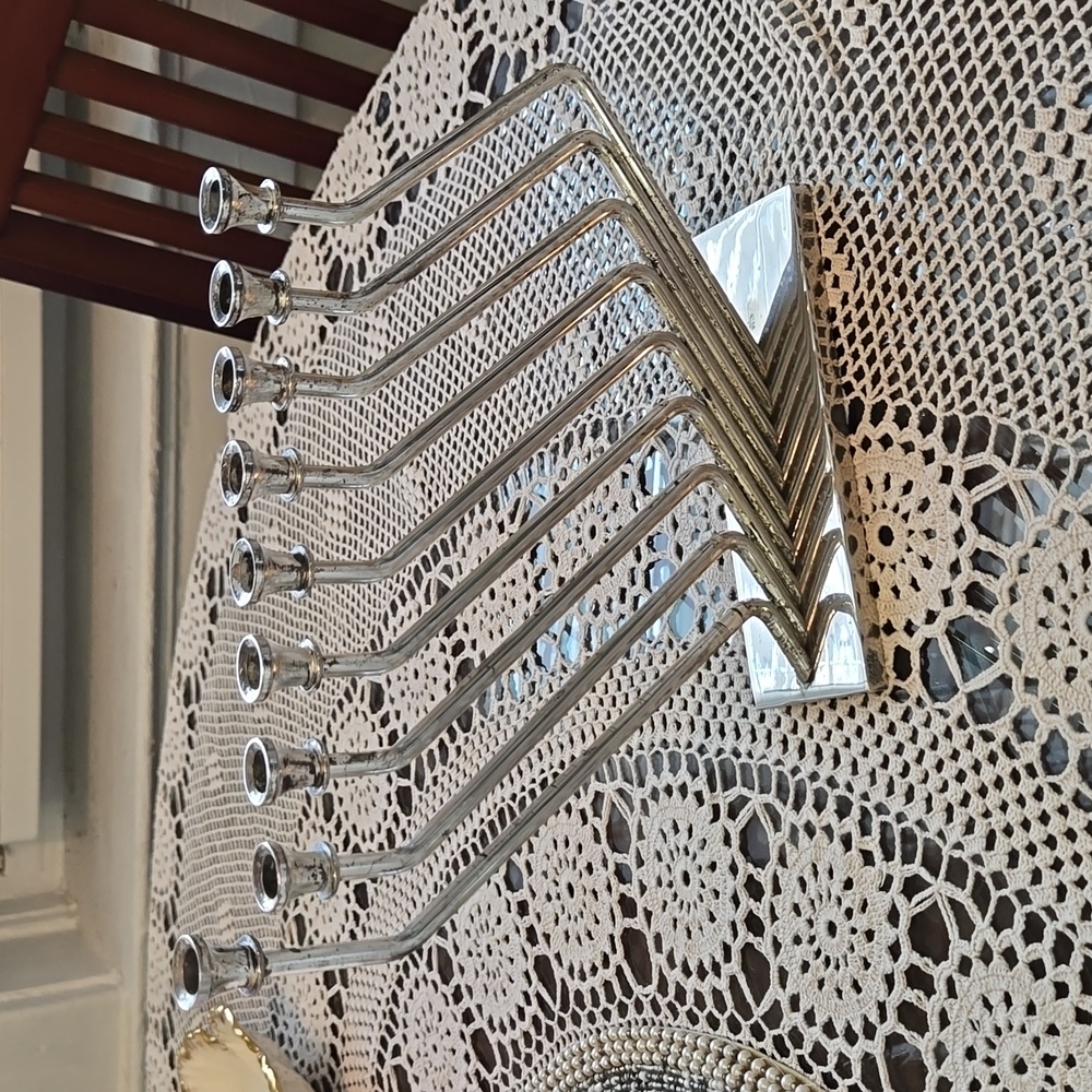 Karshi Silver Plated Menorah